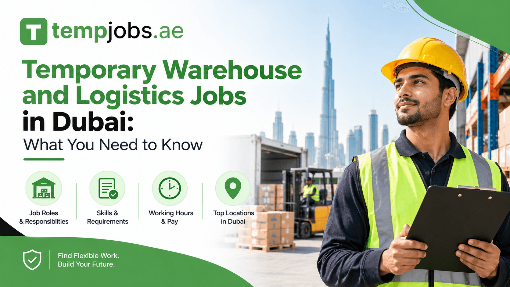Temporary warehouse worker in a Dubai logistics facility