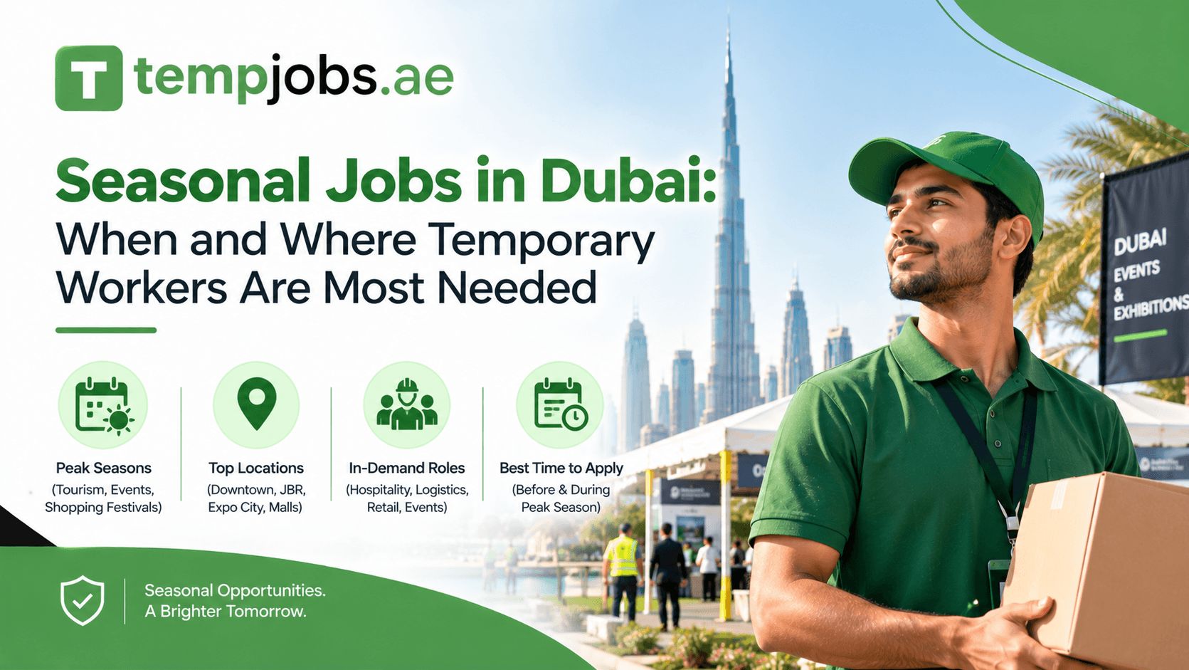 Seasonal workers helping customers in a busy Dubai shopping mall
